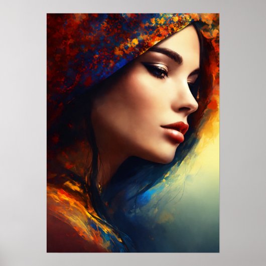 "Linker Reiz: Die charmante Pose einer Dame wird g Poster (Vorne)