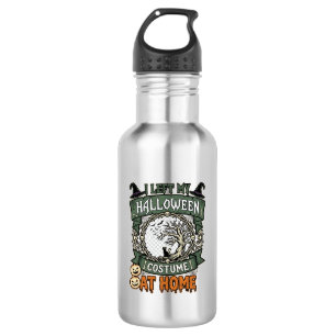 Linkes Halloween-Kostüm Zuhause Baum Katze Kürbiss Edelstahlflasche