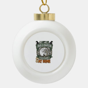 Linkes Halloween-Kostüm Zuhause Baum Katze Kürbiss Keramik Kugel-Ornament