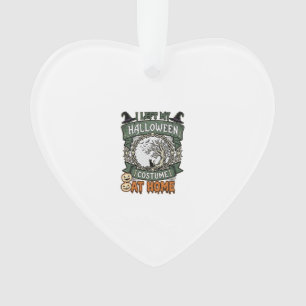 Linkes Halloween-Kostüm Zuhause Baum Katze Kürbiss Ornament
