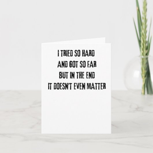 Linkin Park mit ikonischen Texten habe ich so hart Karte (Vorderseite)