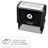 Linking Hearts - Briefmarke von selbstfarbigen Adr Permastempel (Beispiel)
