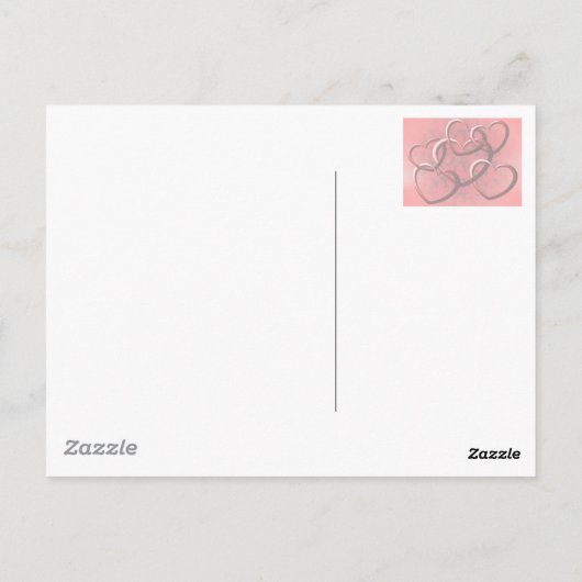 Linking Herz Postkarte (Rückseite)