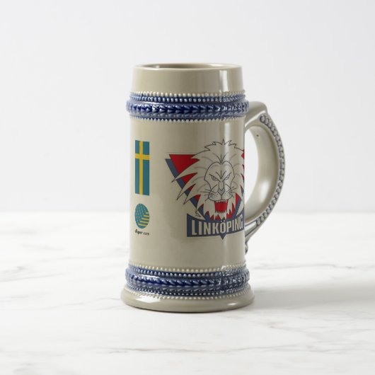 Linkoping Bier Stein Bierglas (VorderseiteRechts)