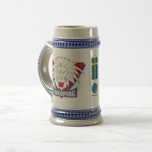 Linkoping Bier Stein Bierglas (Vorderseite Links)