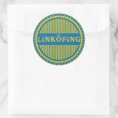 Linköping City Pride Emblem – Swedish Identity Runder Aufkleber (Tasche)