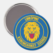 Linköping Round-Emblem Magnet (Vorderseite/Rückseite)