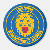 Linköping Round-Emblem Magnet (Vorne)