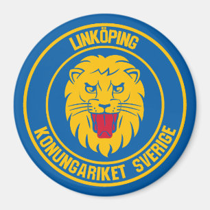 Linköping Round-Emblem Magnet