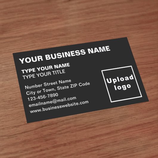 Links "Alignment Text Black Business Card" Visitenkarte