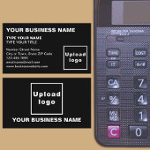 Links "Alignment Text Black Business Card" Visitenkarte