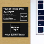 Links "Alignment Text Black Business Card" Visitenkarte