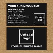 Links "Alignment Text Black Business Card" Visitenkarte