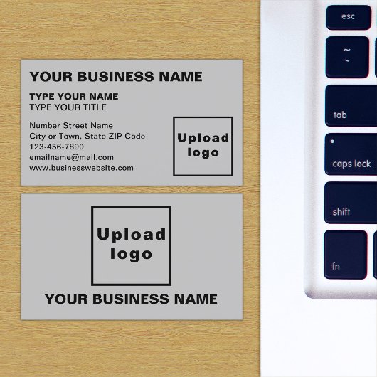 Links Alignment-Texte Graue Visitenkarte