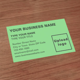 Links Alignment-Texte Light Green Business Card Visitenkarte