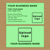 Links Alignment-Texte Light Green Business Card Visitenkarte