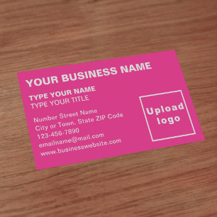 Links Alignment-Texte Pink-Visitenkarte Visitenkarte