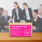 Links Alignment-Texte Pink-Visitenkarte Visitenkarte