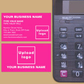 Links Alignment-Texte Pink-Visitenkarte Visitenkarte