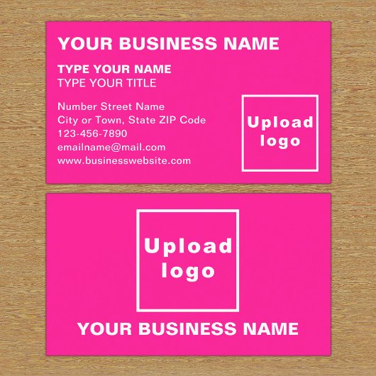 Links Alignment-Texte Pink-Visitenkarte Visitenkarte