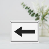Links Arrow Street-Zeichen Postkarte (Stehend Vorderseite)
