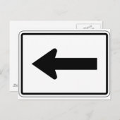 Links Arrow Street-Zeichen Postkarte (Vorne/Hinten)