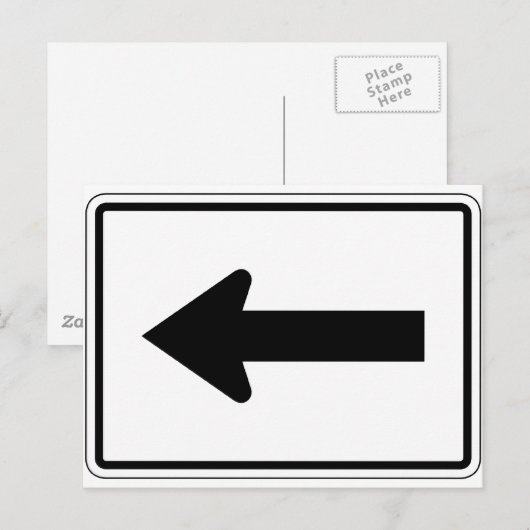 Links Arrow Street-Zeichen Postkarte (Vorne/Hinten)