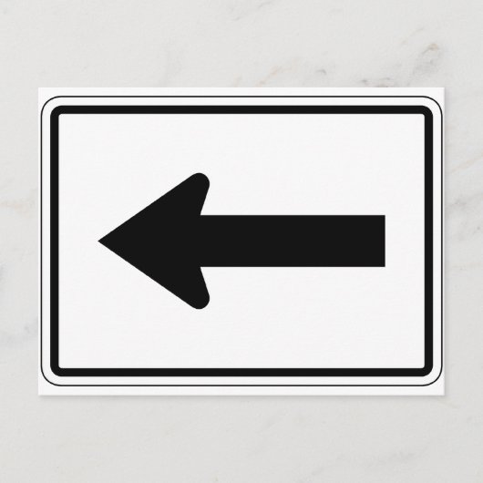 Links Arrow Street-Zeichen Postkarte (Vorderseite)