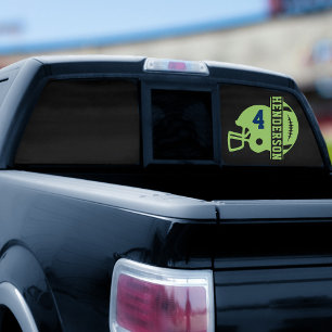 Links blickendes Football-Spieletag-Heckscheibenau Fensteraufkleber