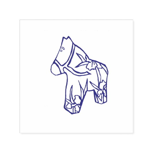 links Briefmarke des Iris-Pferdes Permastempel (Design)