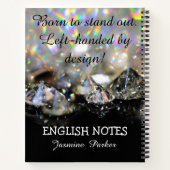 Links Diamond-Individuelle Name Notizblock (Rückseite)