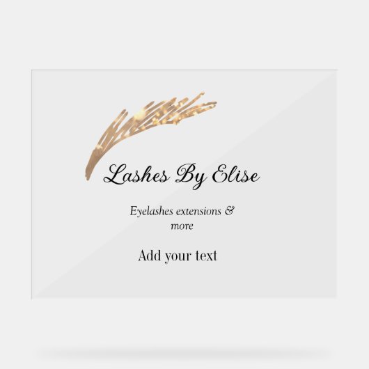 Links durch Hinzufügen von Namen Kontakt Info Soci Acrylschild (Vorderseite)