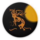 Links Einfassung Kokopelli Musiker Keramikknauf (Vorderseite)