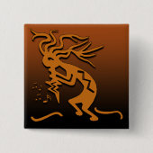 Links Einfassung Kokopelli Musiker und MerryMaker Button (Vorderseite)