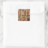 Links Flügel des Hohen Altars von St. Peter Quadratischer Aufkleber (Tasche)