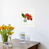 Links Foil Accent Red Hibisken Blume drucken Foliendrucke (Ablage(Küche))