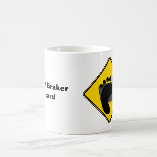 Links Fuß Braker an Bord Kaffeetasse (Mittel)