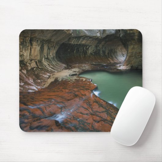 Links Gabel | Zion National Park, Utah Mousepad (Mit Mouse)