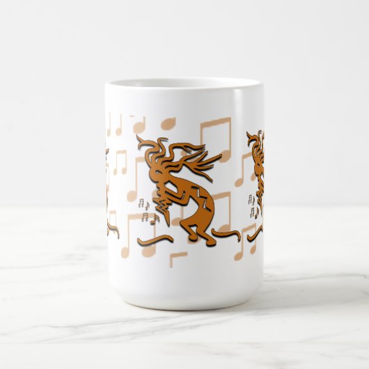 Links gegenüber Kokopelli Musical Merrymaker Kaffeetasse (Mittel)