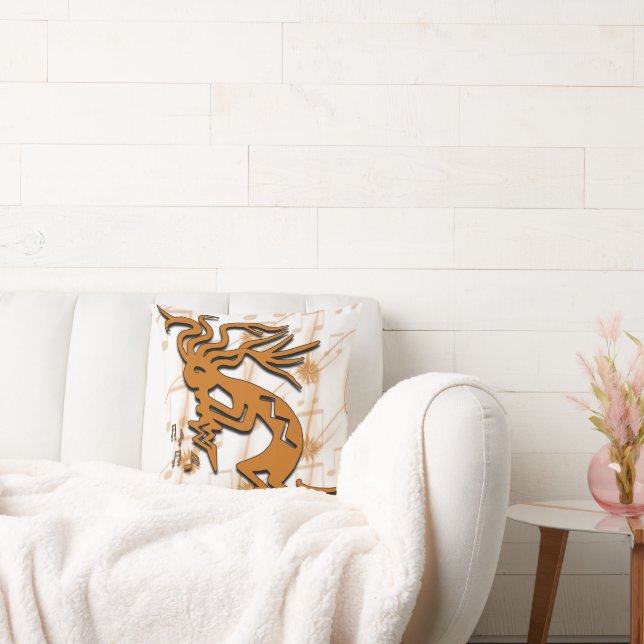 Links gegenüber Kokopelli Musiker Kissen (Liege)