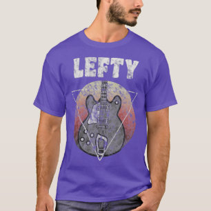 Links Gitarrenspieler Vintager Gitarrist T-Shirt