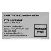 Links, grau-magnetische Visitenkarte Magnetische Visitenkarte (Vorderseite)