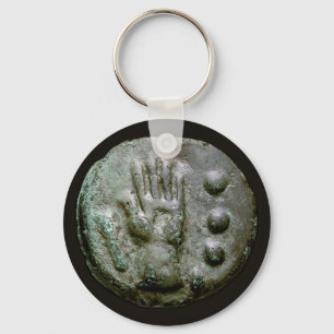 Links Hand Aes Grave Quadrans Schlüsselanhänger