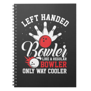 Links Handed Bowler Bowling Strike Bowlingteam Notizblock