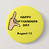 Links Handers Day Hand Button (Vorderseite)