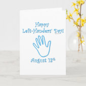 Links Handers Day Karte (Gelbe Blume)
