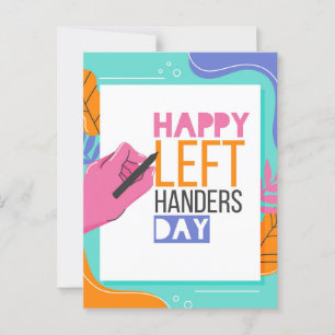 Links Handers Day Postkarte