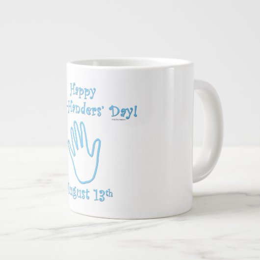 Links Handers Tag Jumbo-Tasse (Vorderseite Rechts)