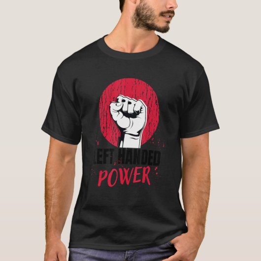 Links handgeführter Power Verlassen Handarbeiter u T-Shirt (Vorderseite)