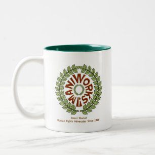 Links HandTasse Zweifarbige Tasse